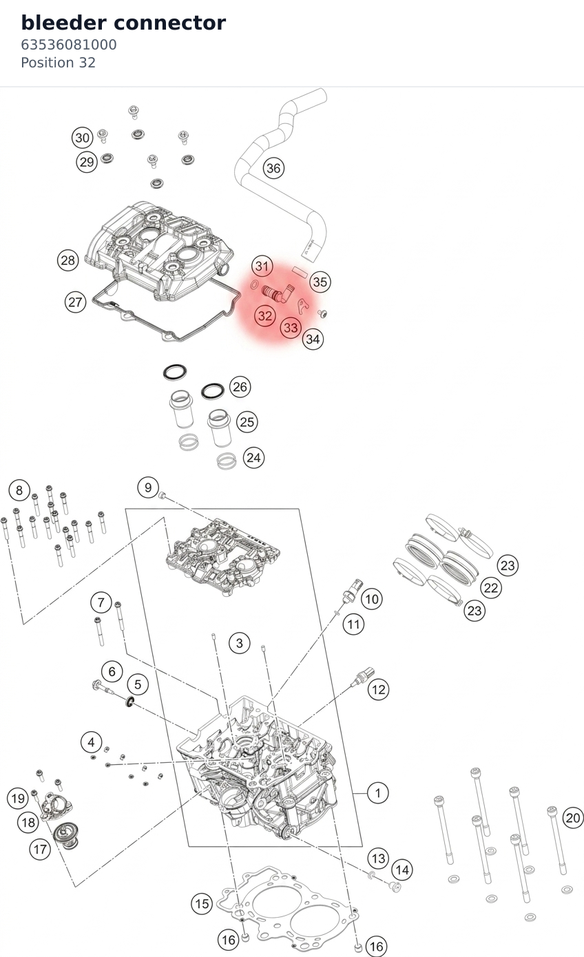 Diagram preview: bleeder connector (63536081000)