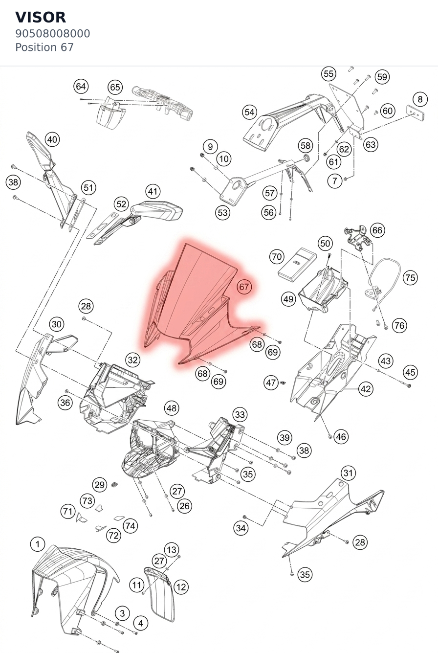 Diagram preview: VISOR (90508008000)