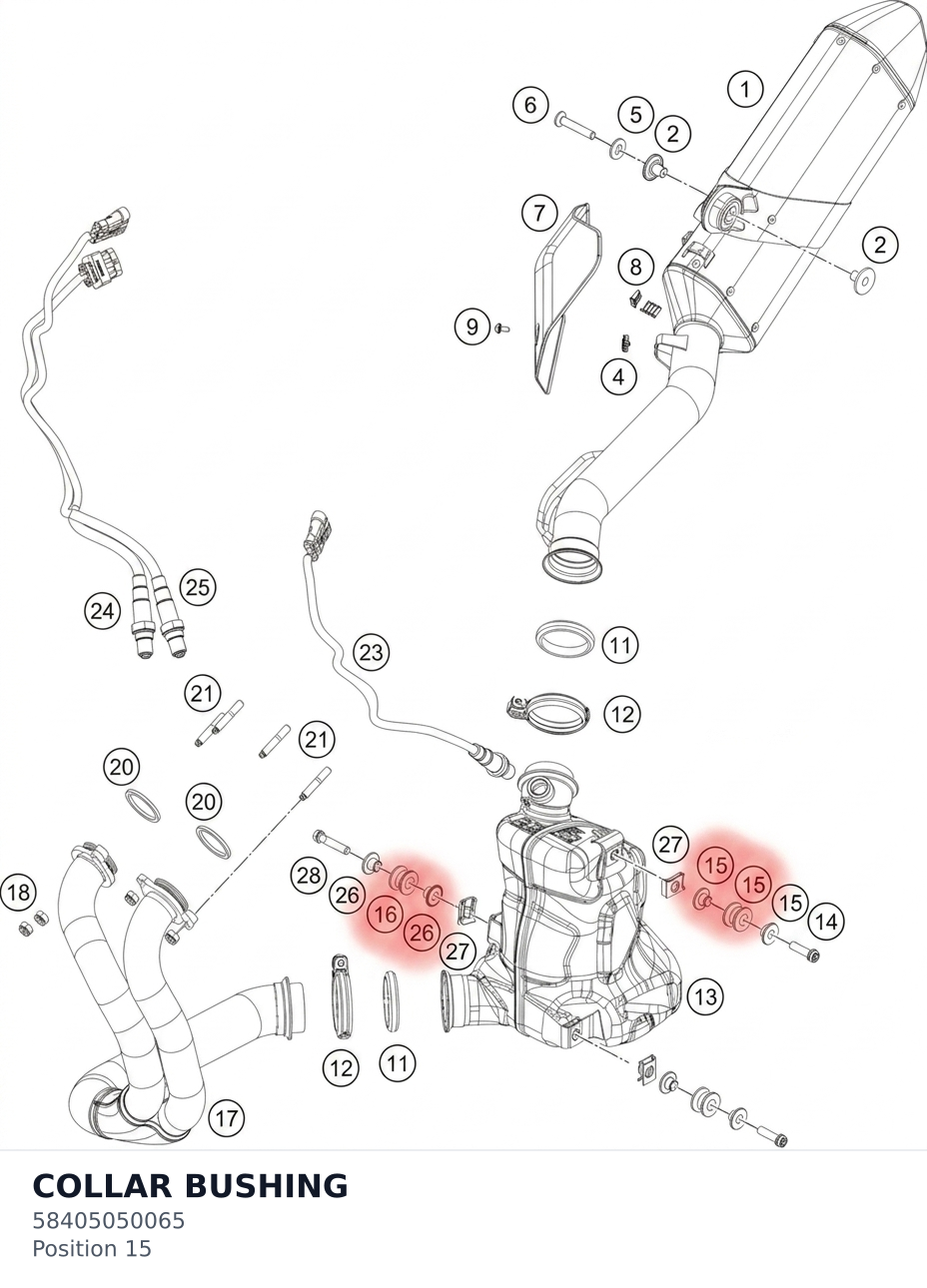 Diagram preview: COLLAR BUSHING (58405050065)