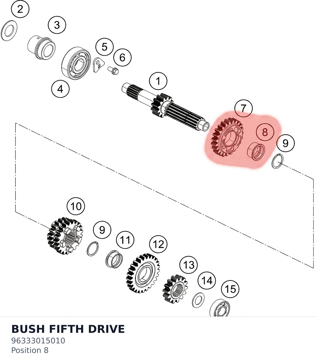 Diagram preview: BUSH FIFTH DRIVE (96333015010)
