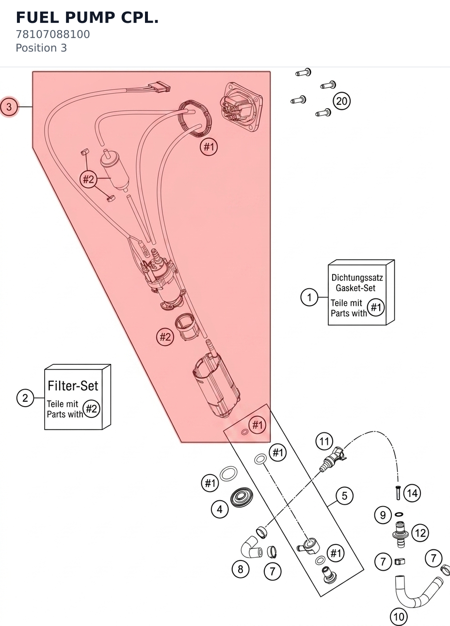 Diagram preview: FUEL PUMP CPL. (78107088100)