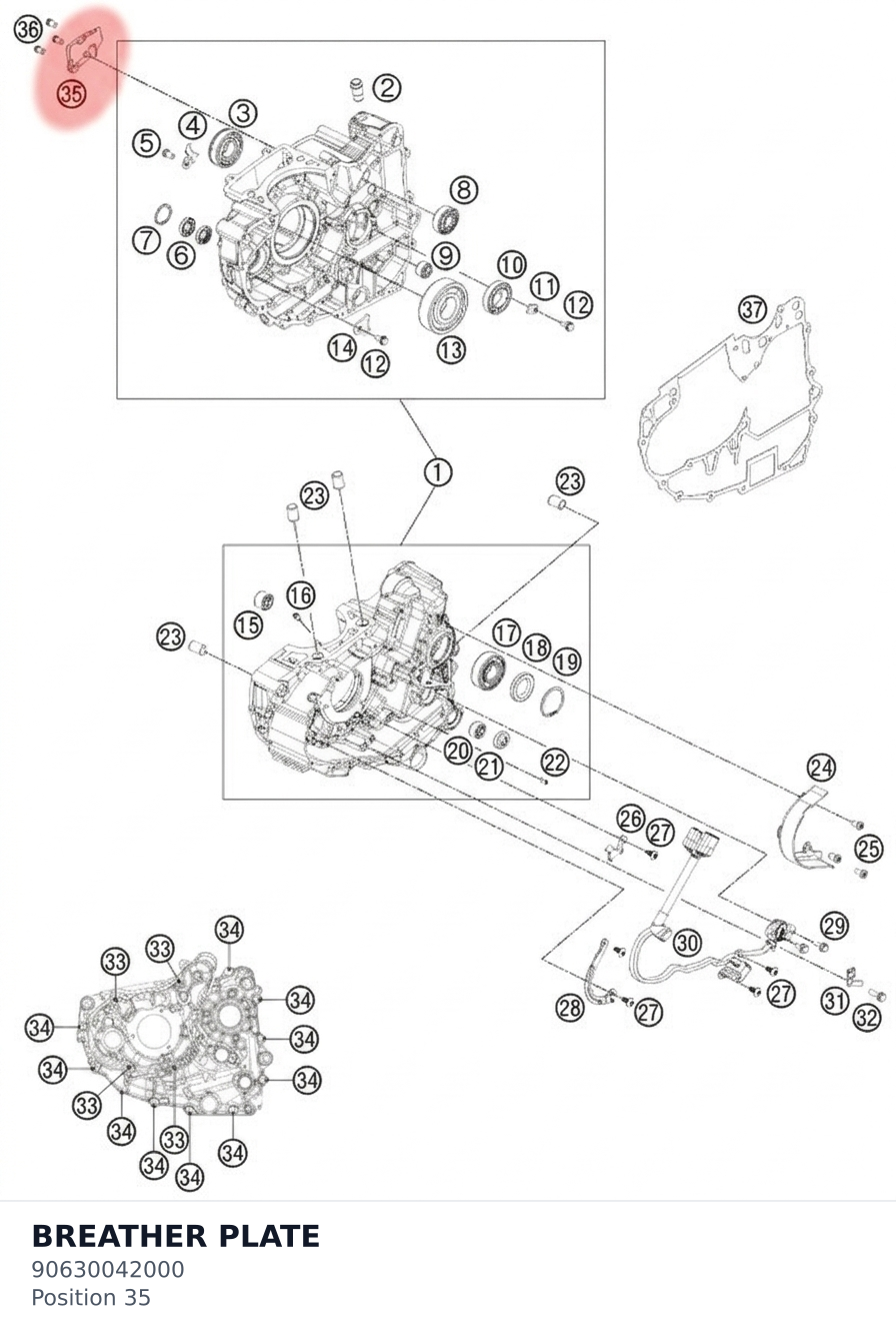 Diagram preview: BREATHER PLATE (90630042000)