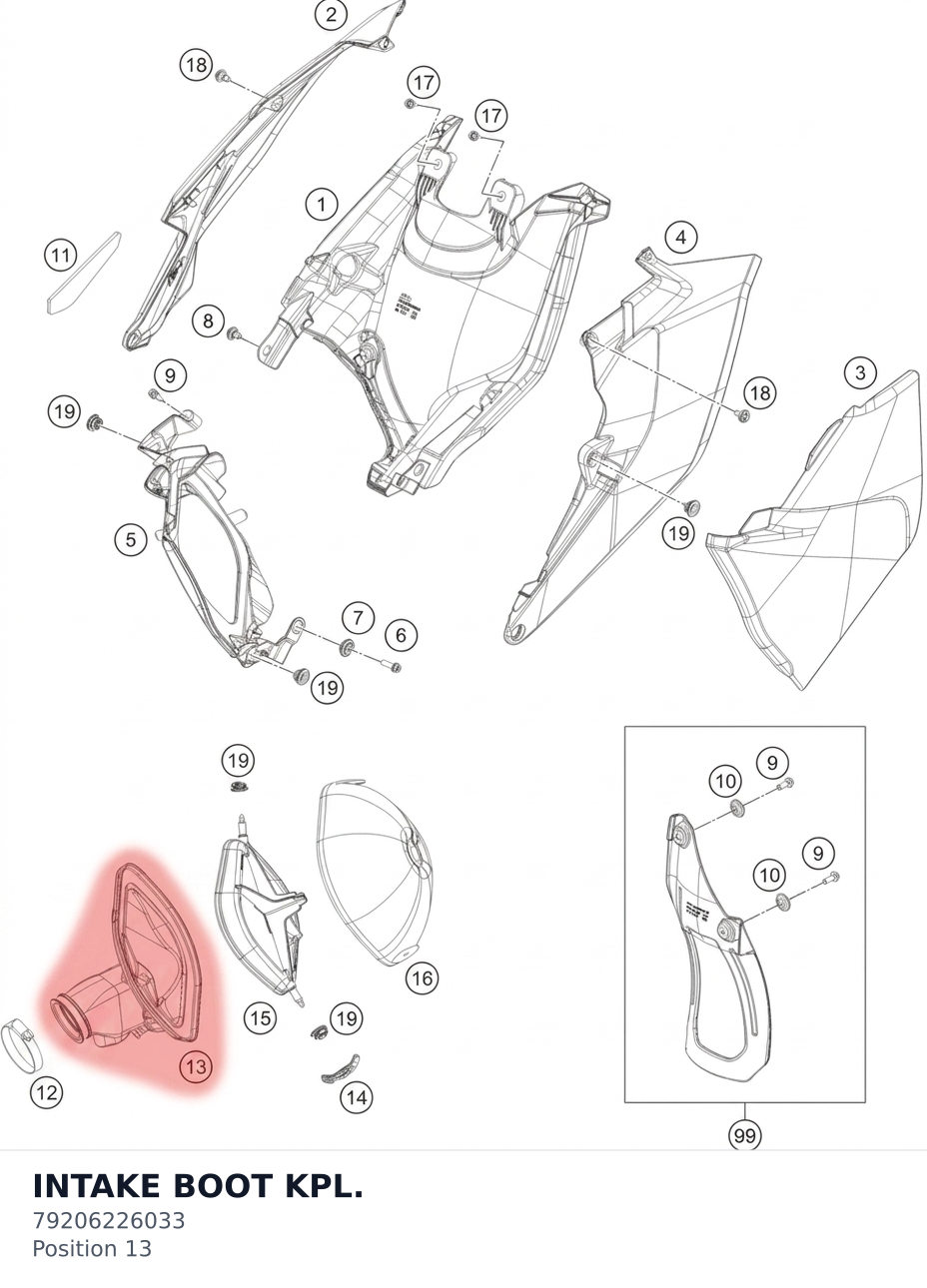 Diagram preview: INTAKE BOOT KPL. (79206226033)