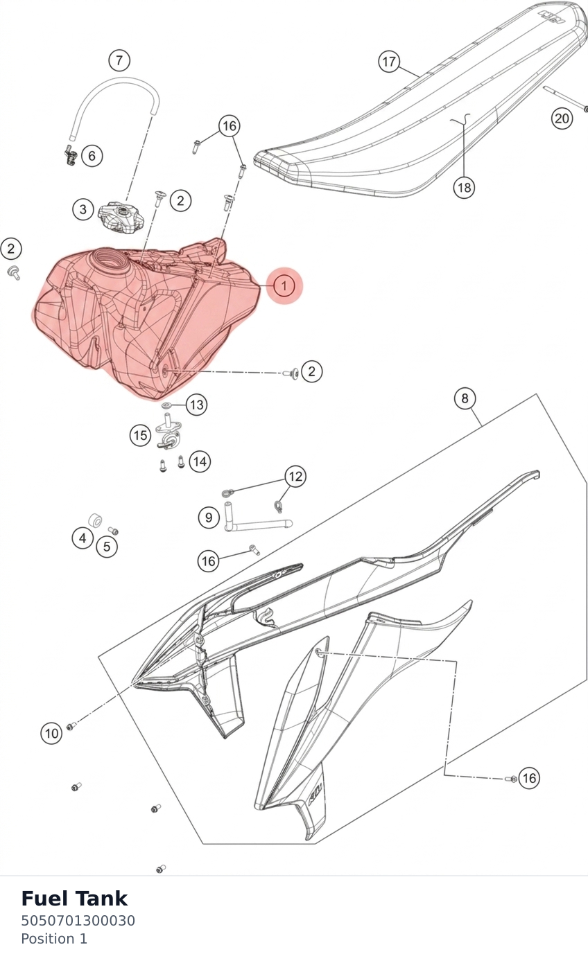 Diagram preview: Fuel Tank (5050701300030)