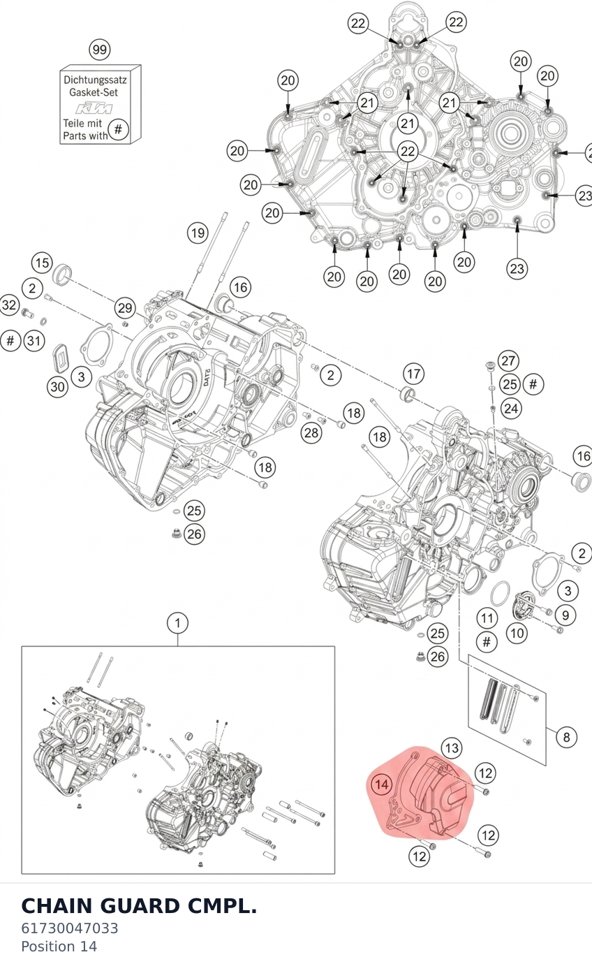 Diagram preview: CHAIN GUARD CMPL. (61730047033)