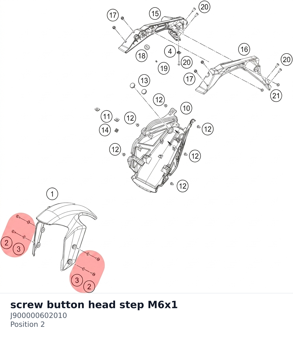 Diagram preview: screw button head step M6x1 (J900000602010)