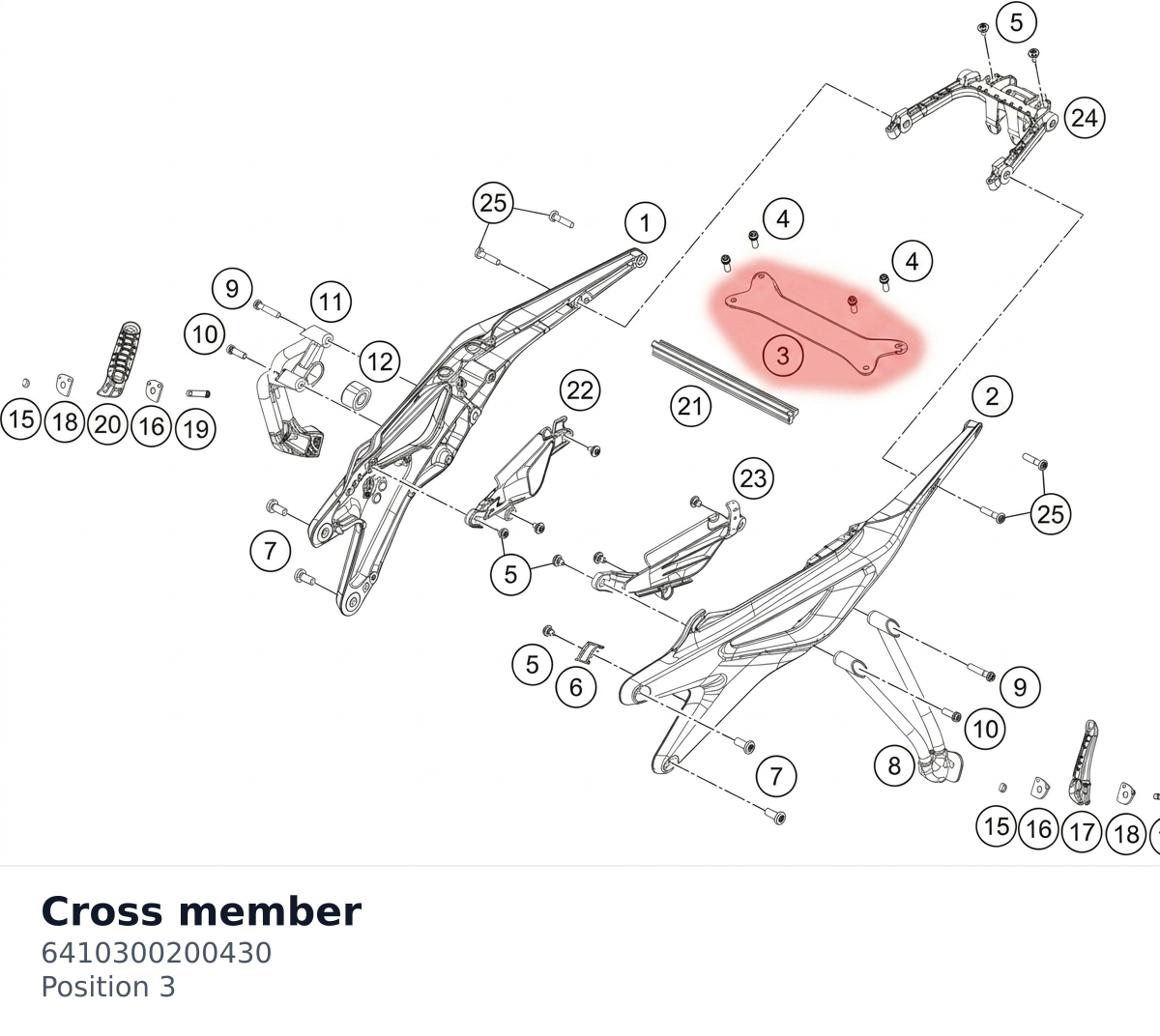 Diagram preview: Cross member (6410300200430)