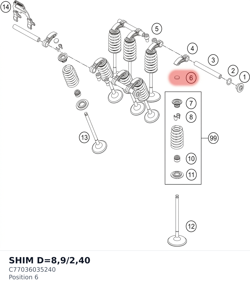Diagram preview: SHIM D=8,9/2,40 (C77036035240)