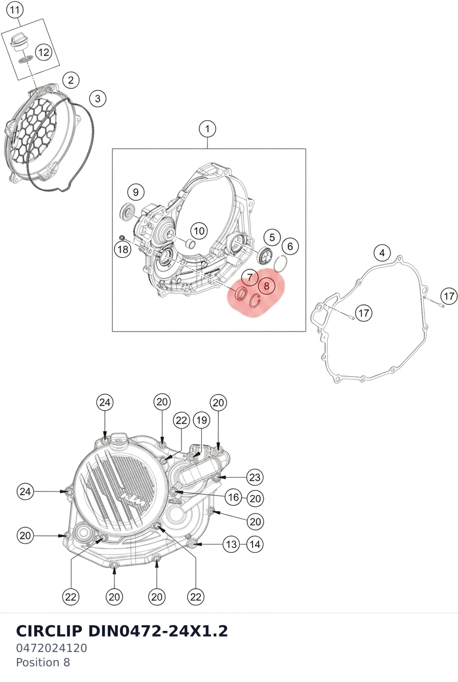 Diagram preview: CIRCLIP DIN0472-24X1.2 (0472024120)