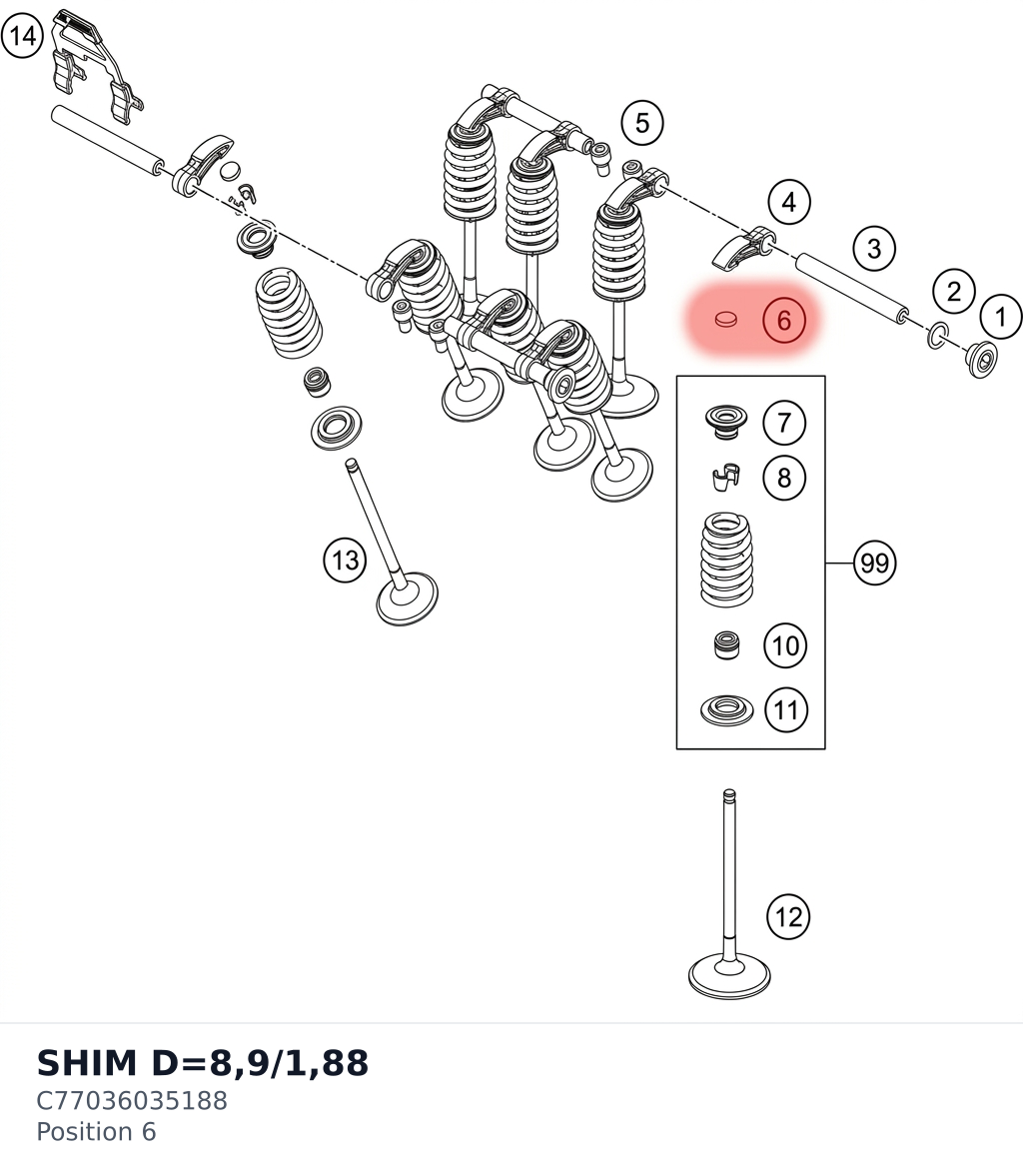 Diagram preview: SHIM D=8,9/1,88 (C77036035188)