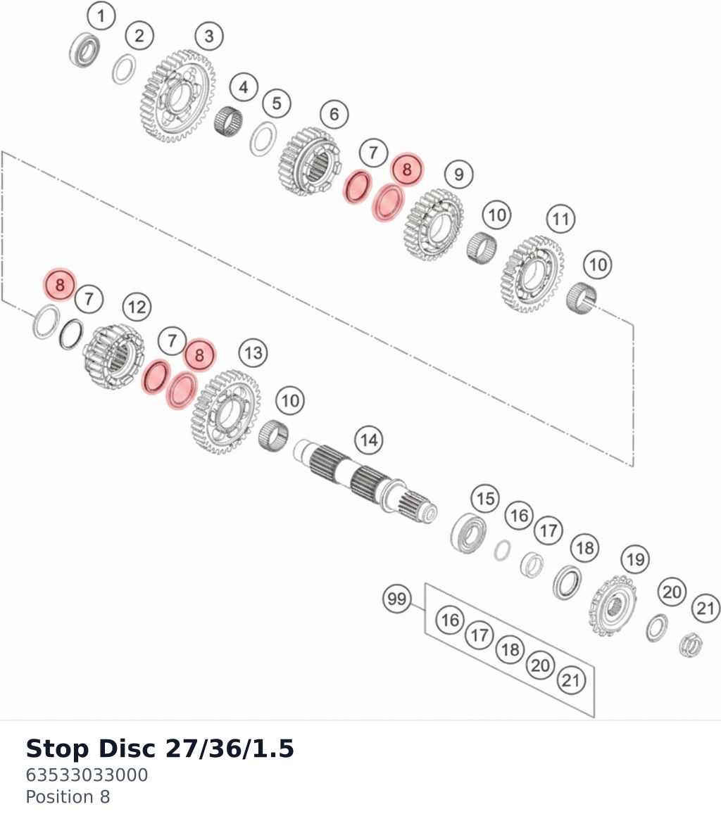 Diagram preview: Stop Disc 27/36/1.5 (63533033000)