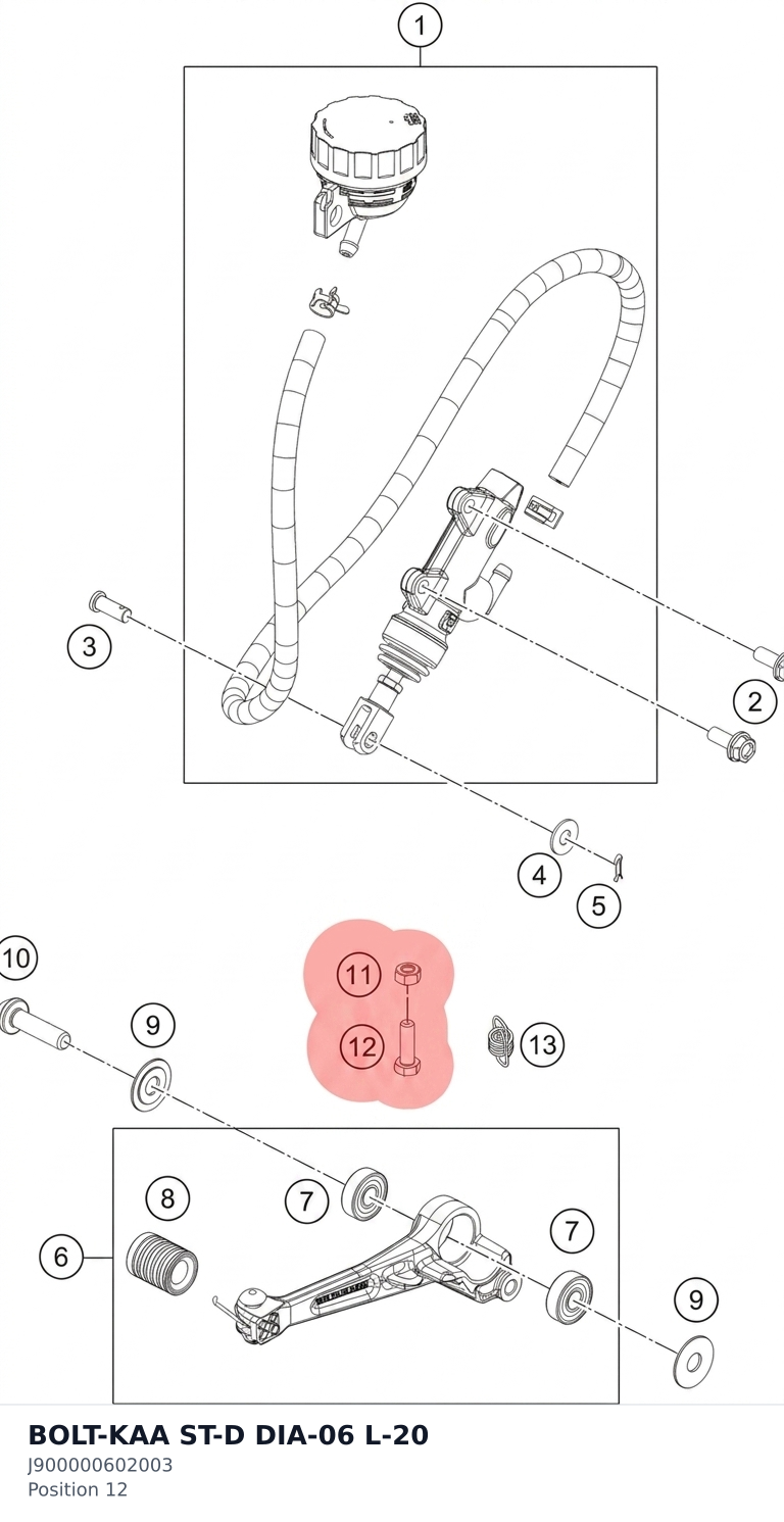Diagram preview: BOLT-KAA ST-D DIA-06 L-20 (J900000602003)