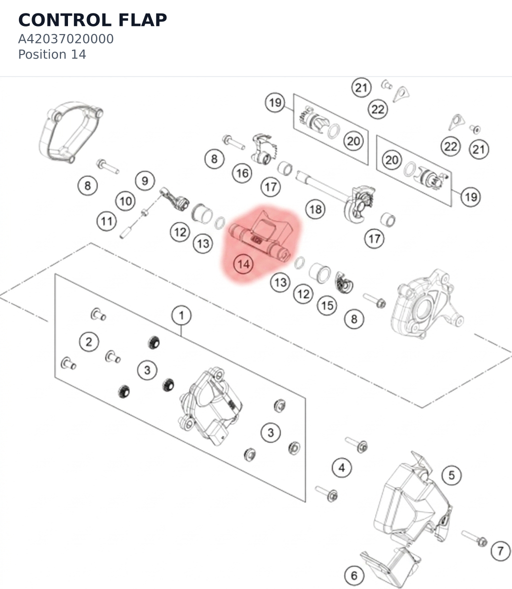 Diagram preview: CONTROL FLAP (A42037020000)
