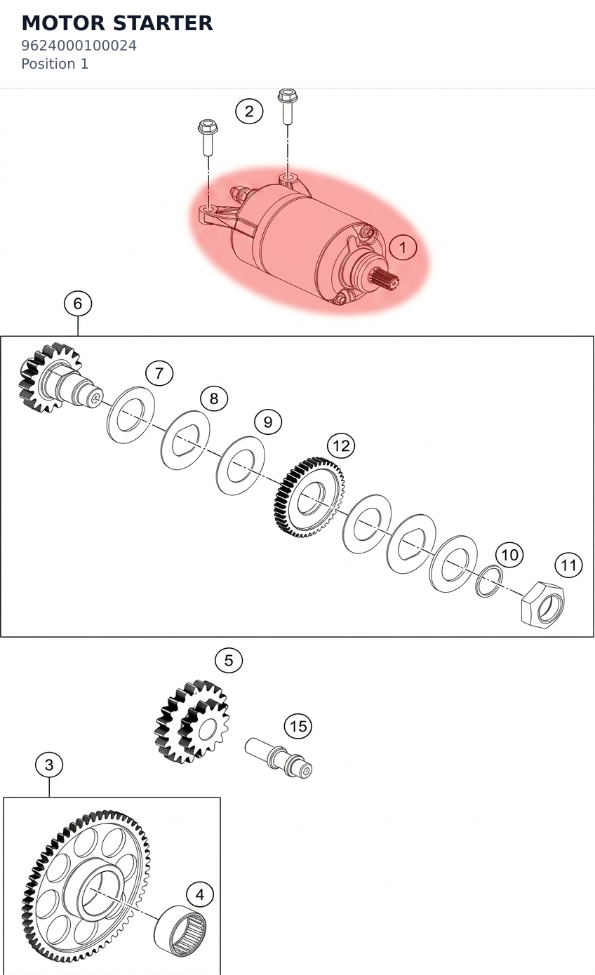 Diagram preview: MOTOR STARTER (9624000100024)