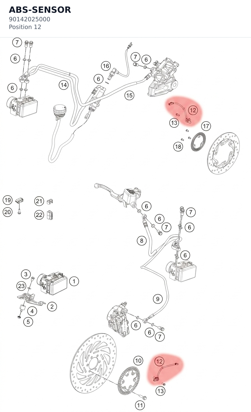 Diagram preview: ABS-SENSOR (90142025000)