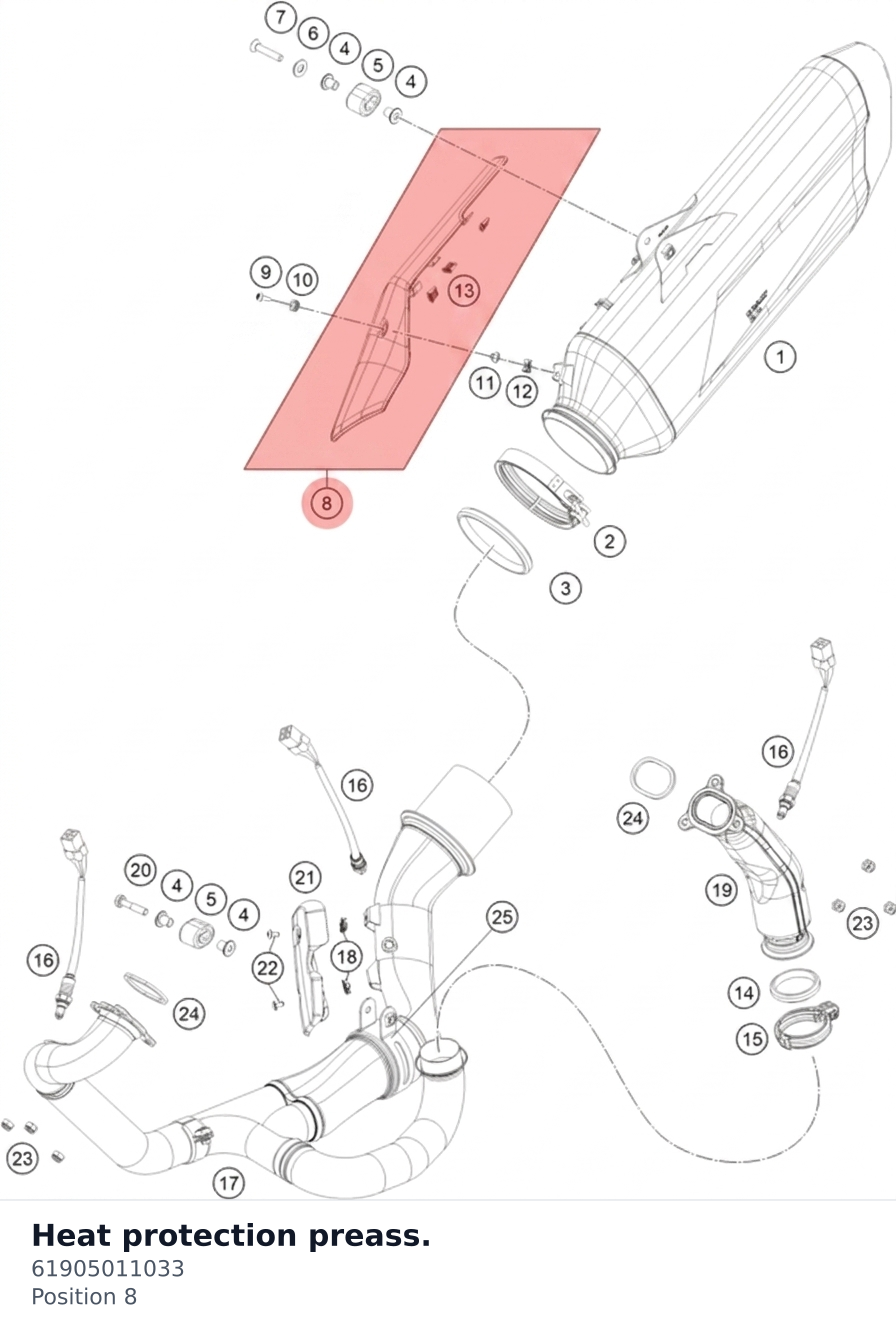 Diagram preview: Heat protection preass. (61905011033)