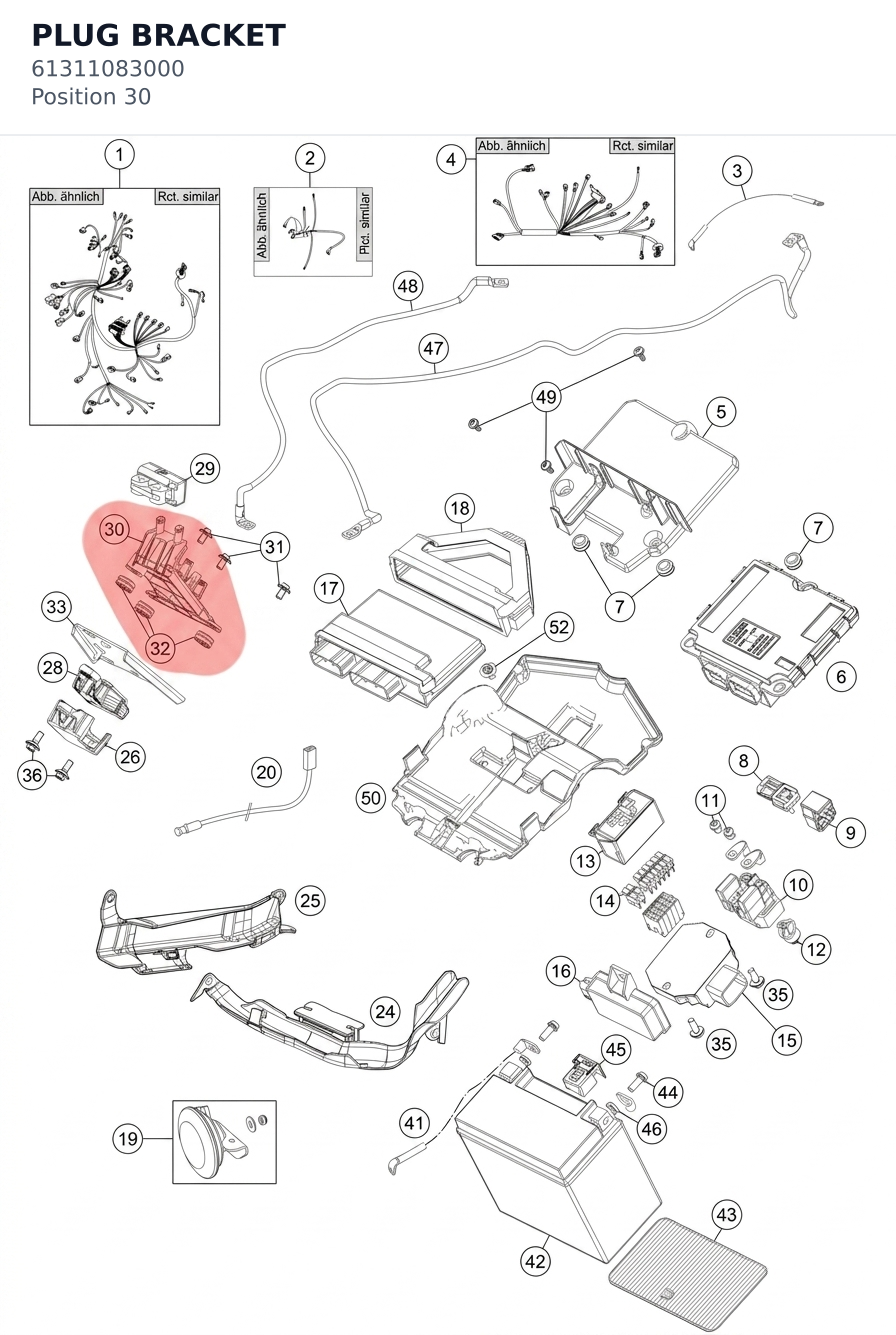 Diagram preview: PLUG BRACKET (61311083000)