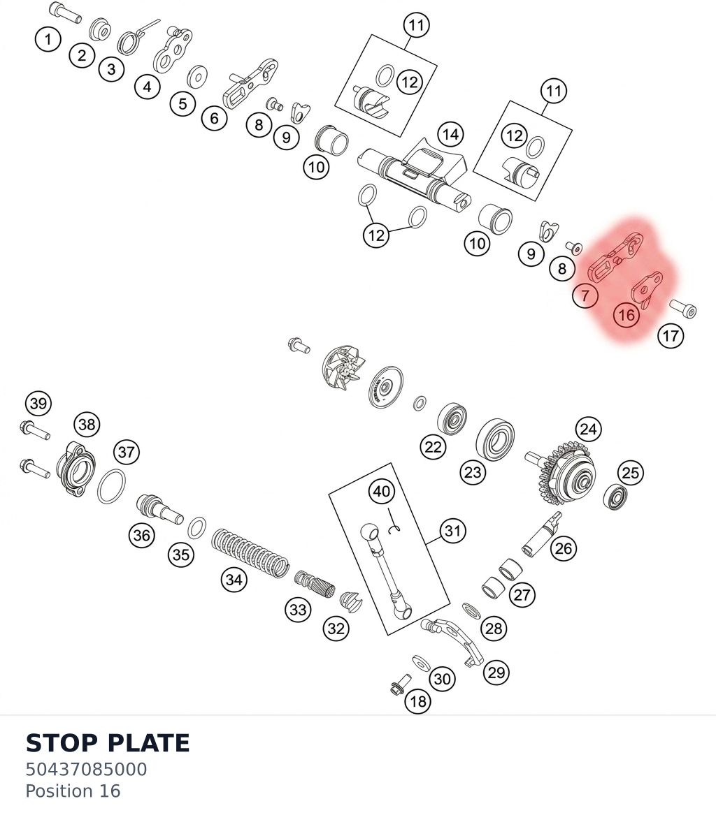 Diagram preview: STOP PLATE (50437085000)