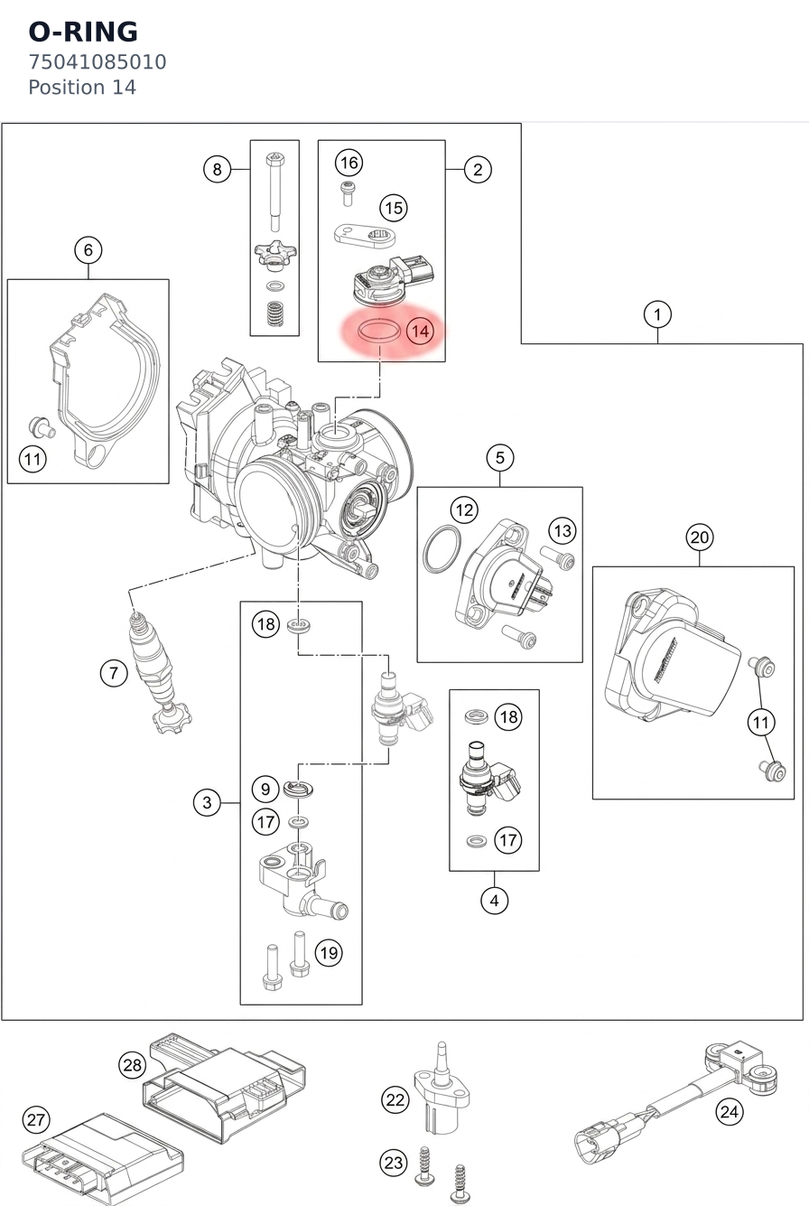 Diagram preview: O-RING (75041085010)