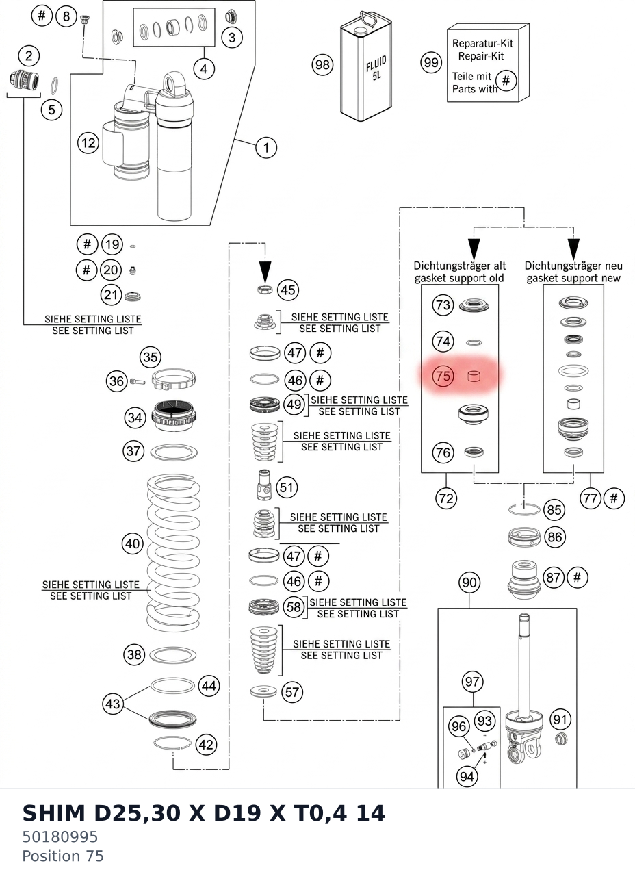 Diagram preview: SHIM D25,30 X D19 X T0,4 14 (50180995)