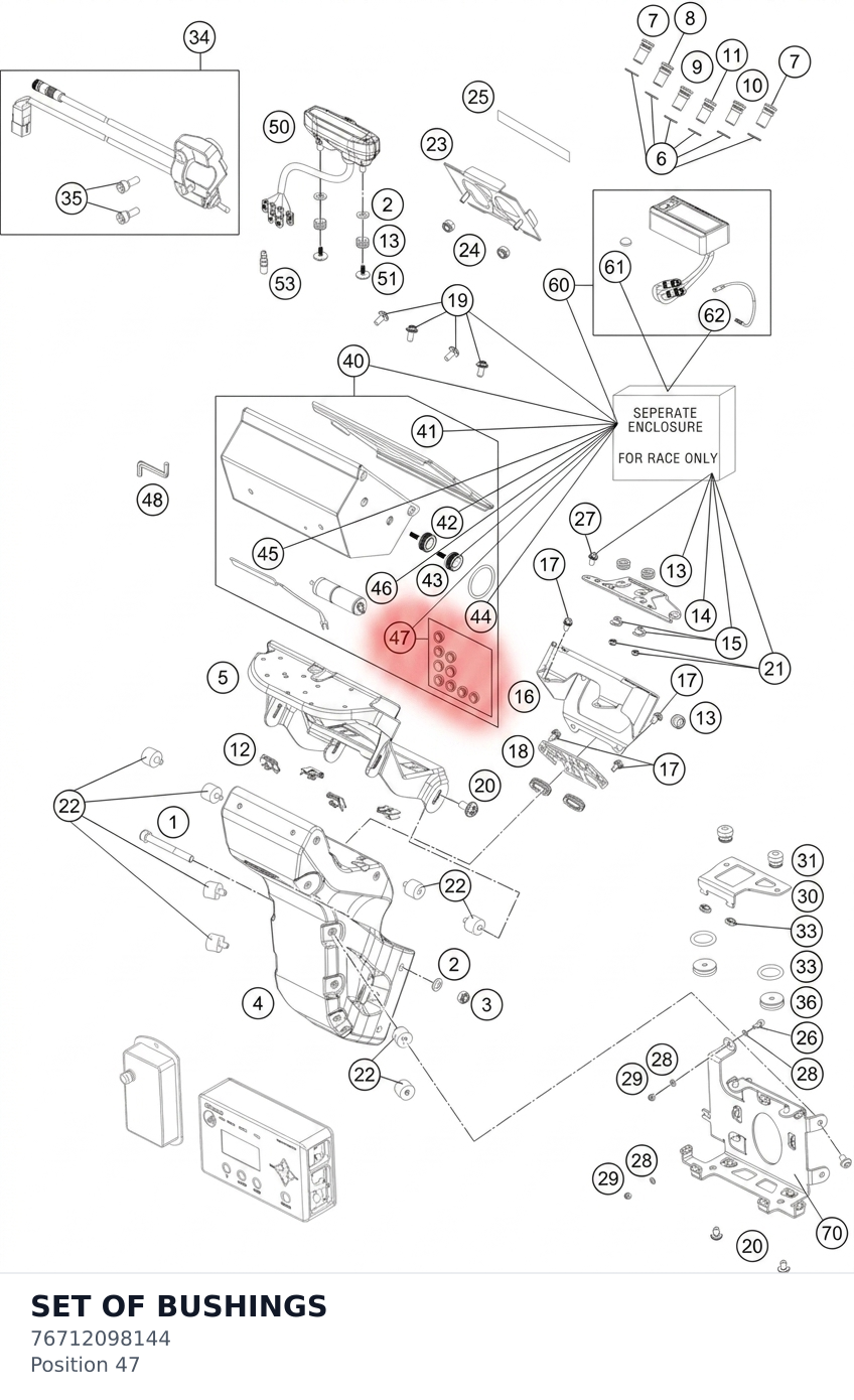 Diagram preview: SET OF BUSHINGS (76712098144)