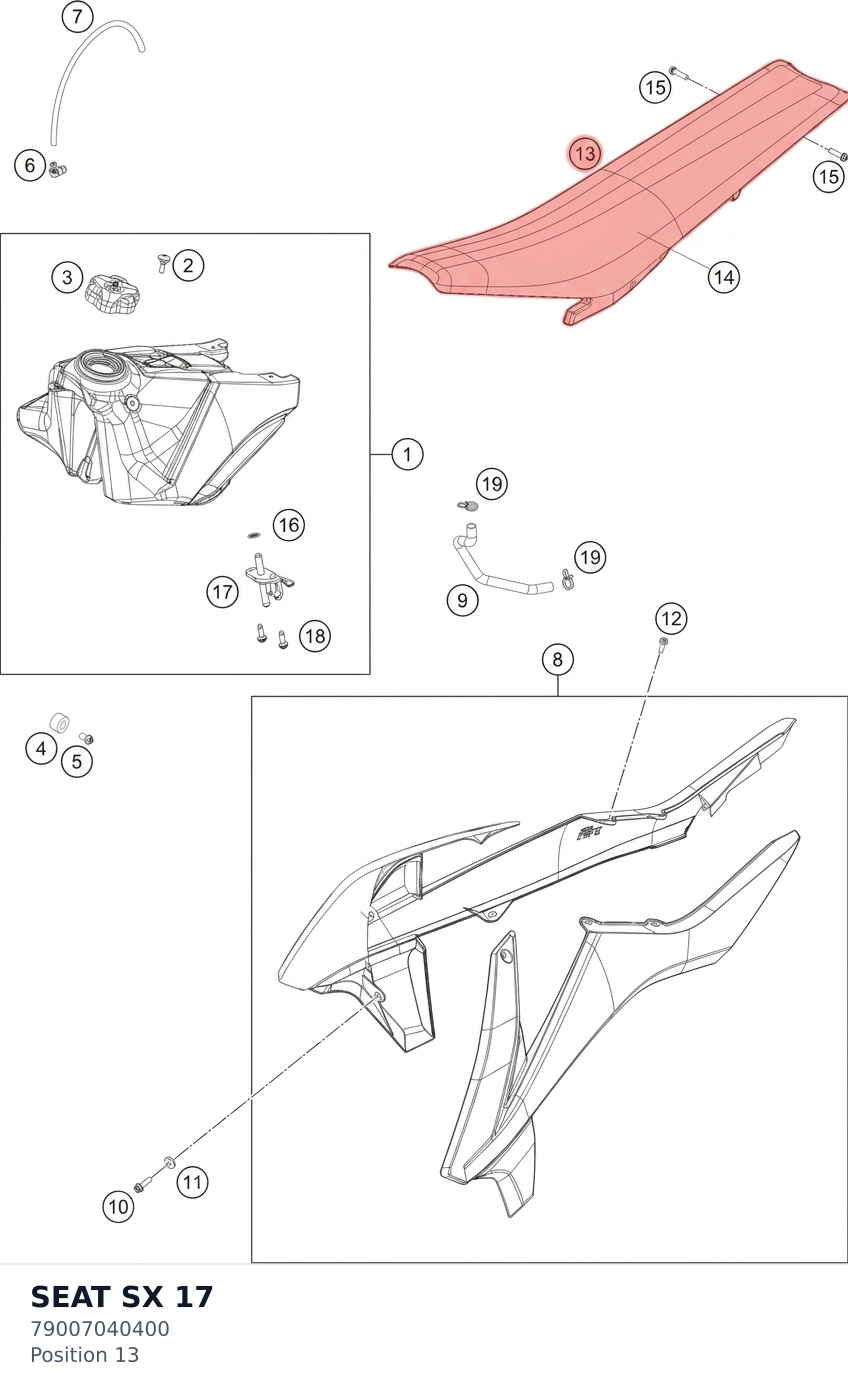 Diagram preview: SEAT SX 17 (79007040400)