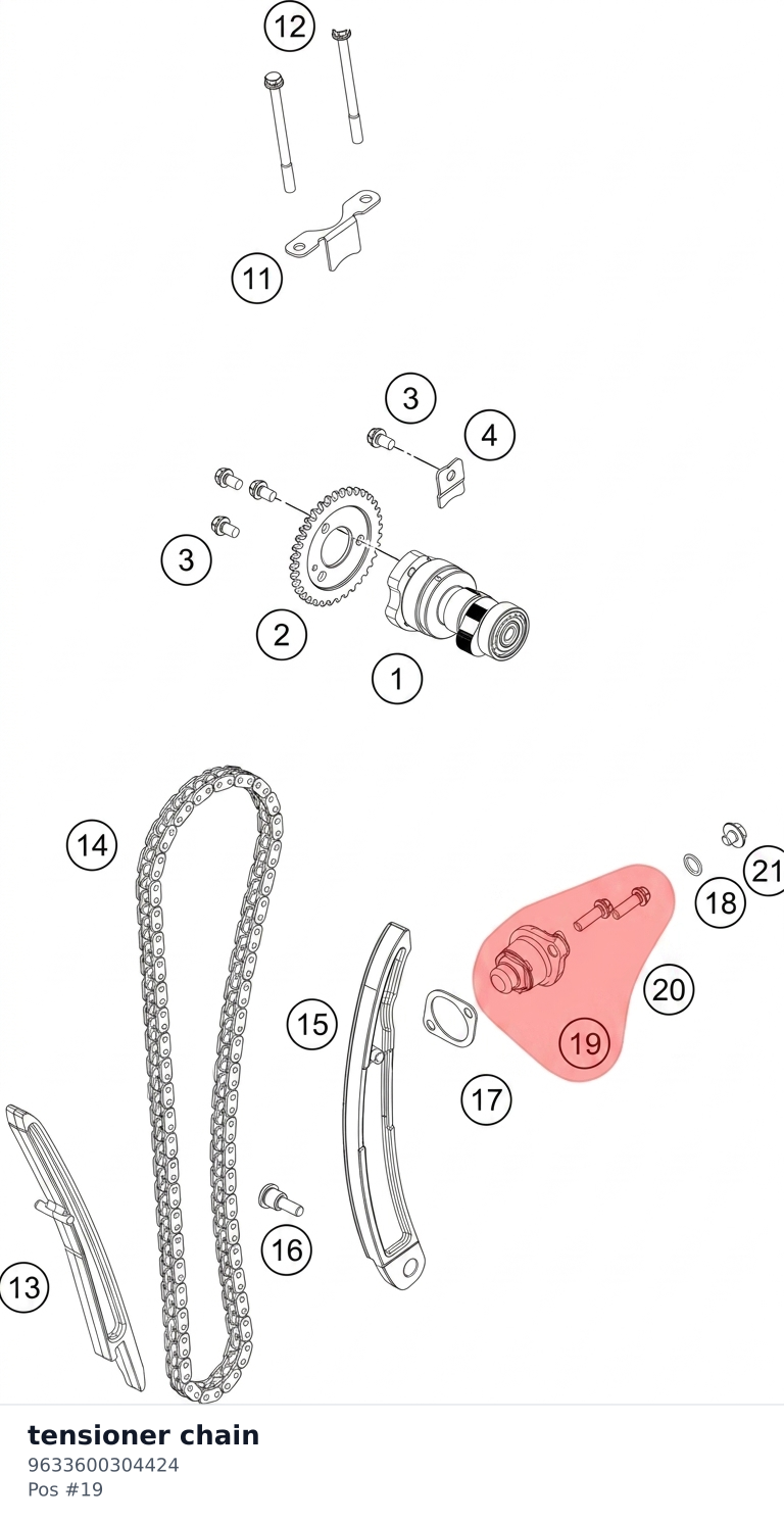 Diagram preview: tensioner chain (9633600304424)