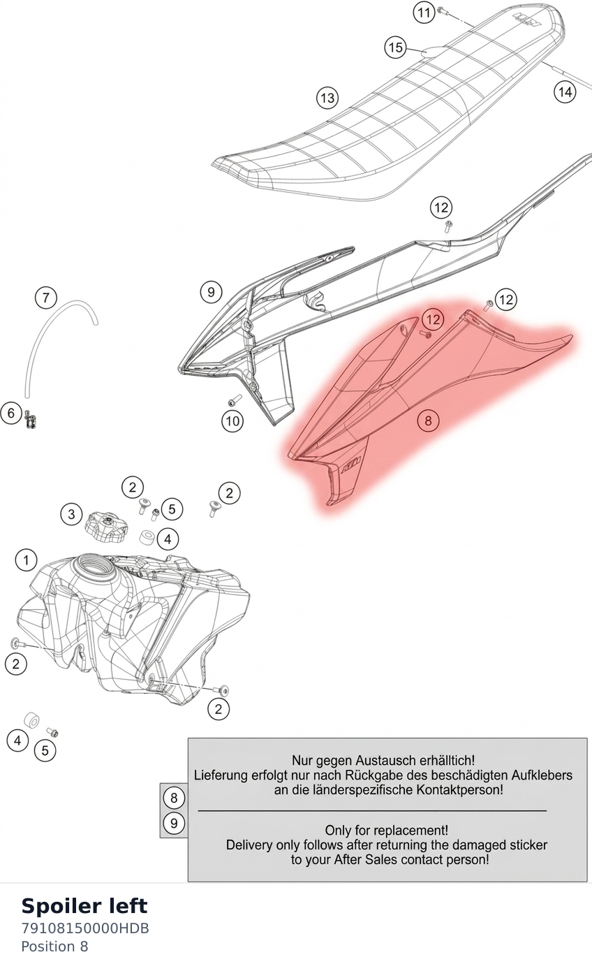 Diagram preview: Spoiler left (79108150000HDB)