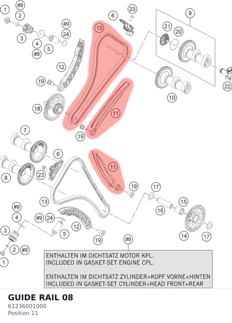 Diagram preview: GUIDE RAIL 08 (61236001000)