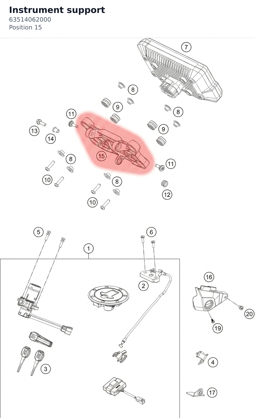 Diagram preview: Instrument support (63514062000)