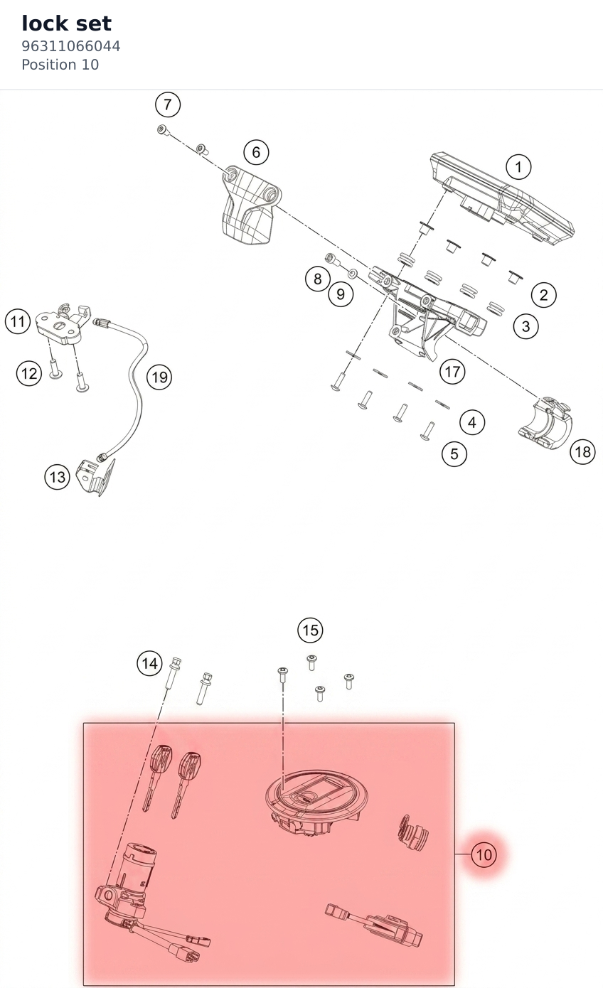Diagram preview: lock set (96311066044)