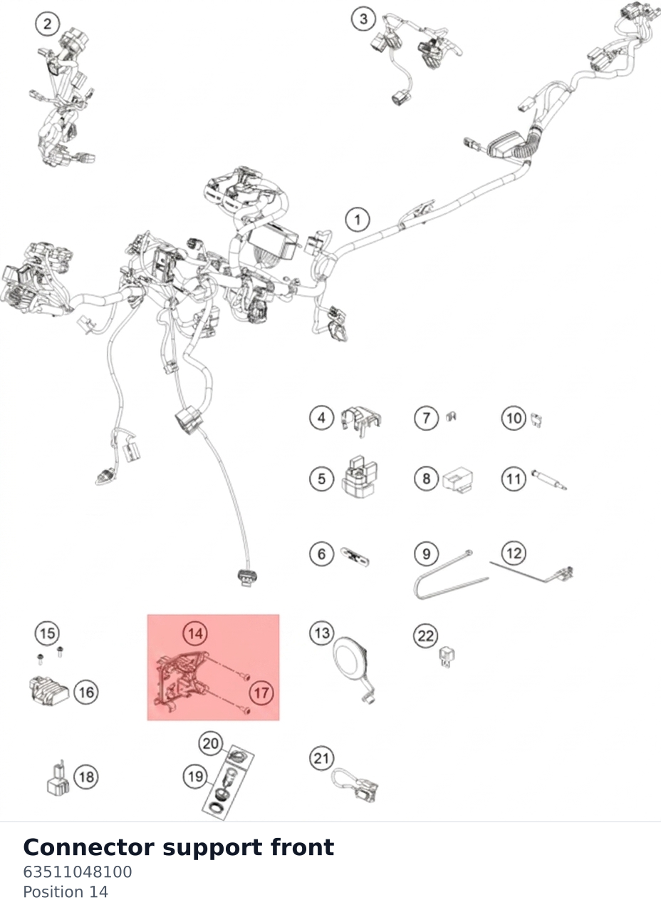 Diagram preview: Connector support front (63511048100)
