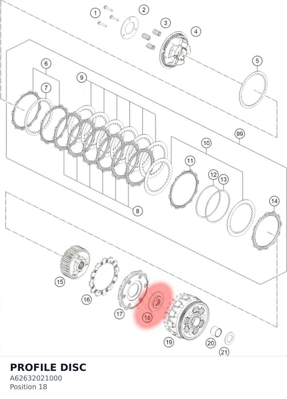 Diagram preview: PROFILE DISC (A62632021000)