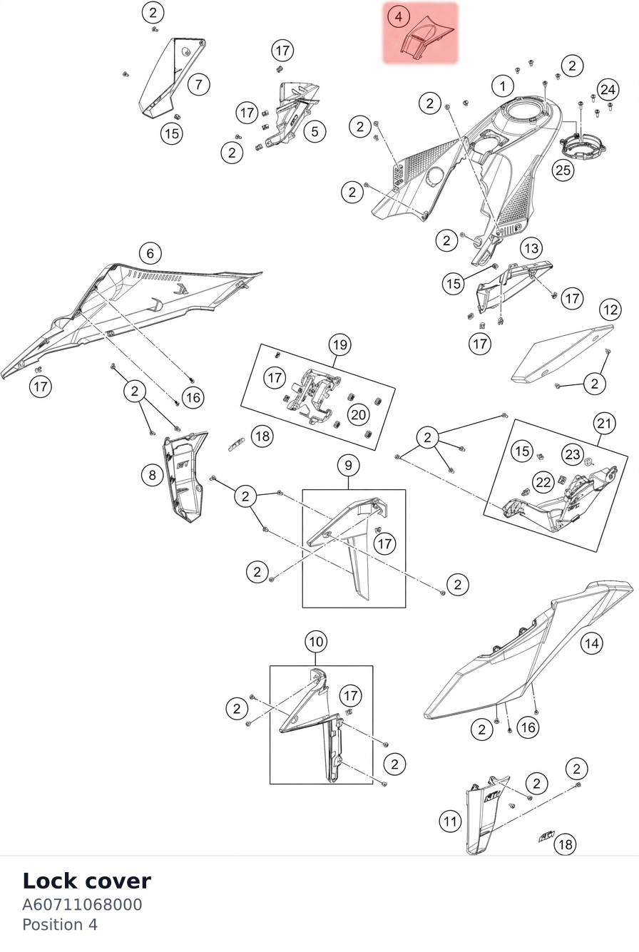 Diagram preview: Lock cover (A60711068000)