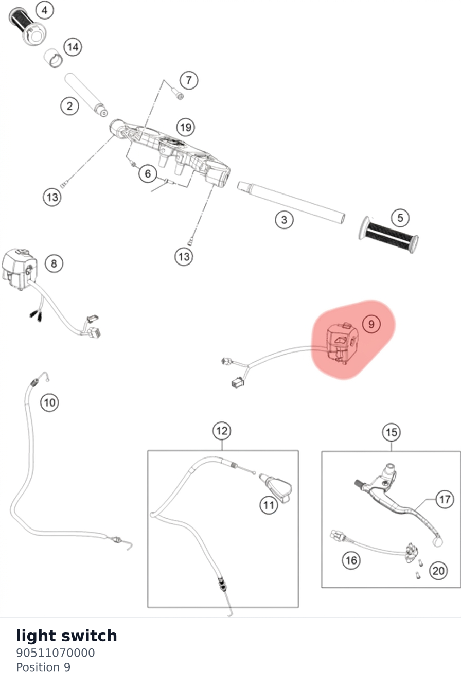 Diagram preview: light switch (90511070000)
