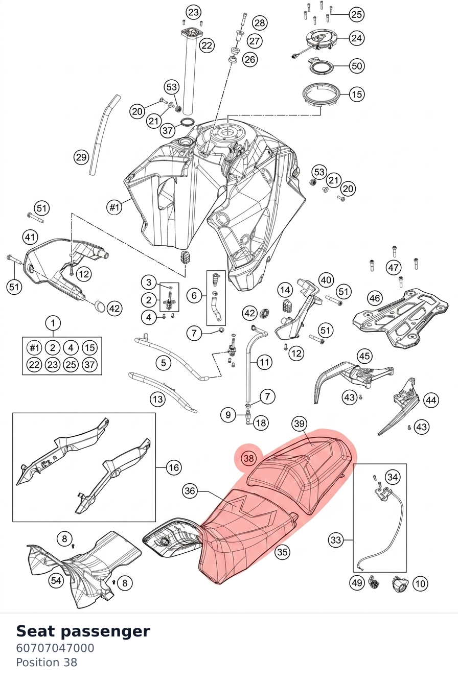 Diagram preview: Seat passenger (60707047000)