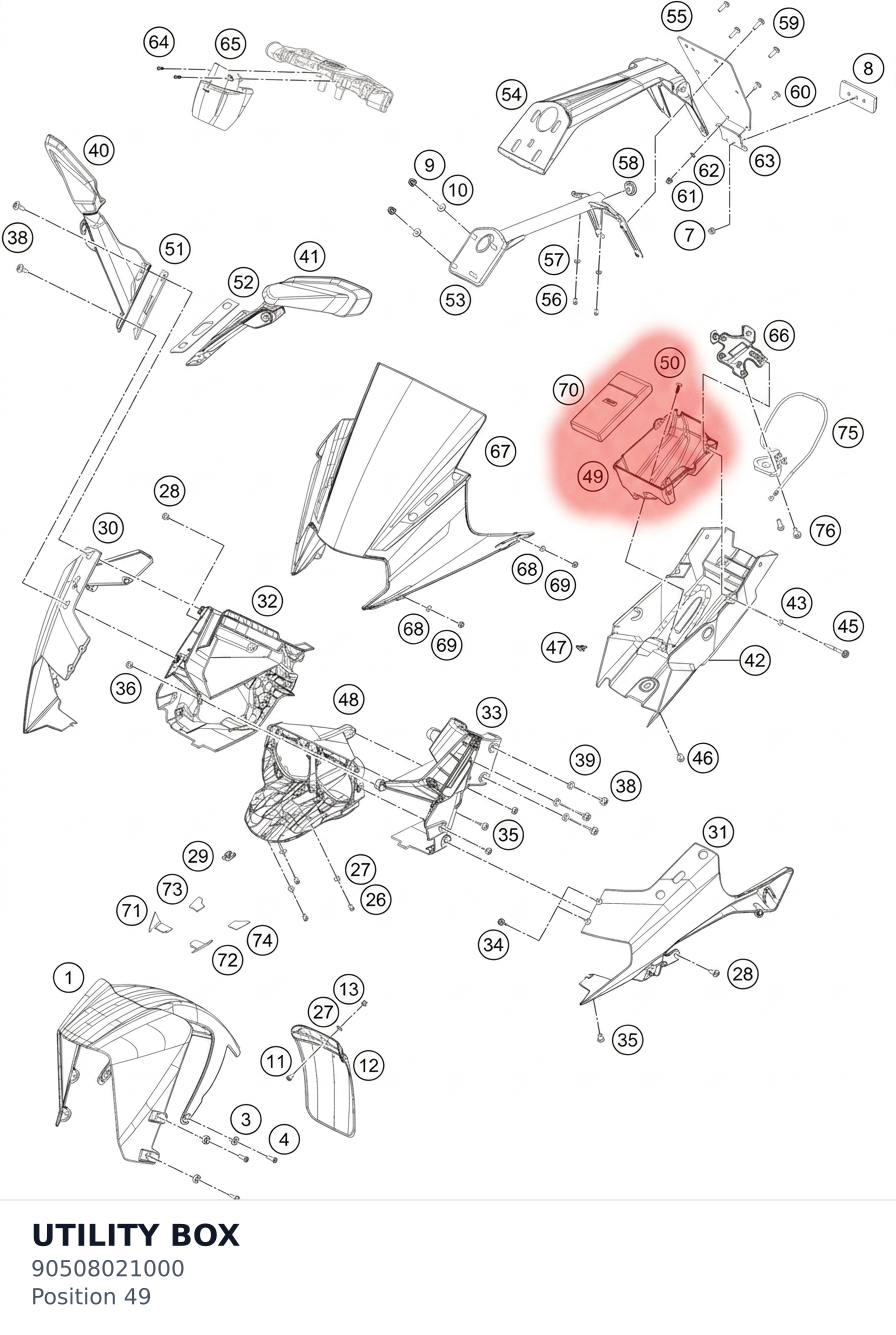 Diagram preview: UTILITY BOX (90508021000)