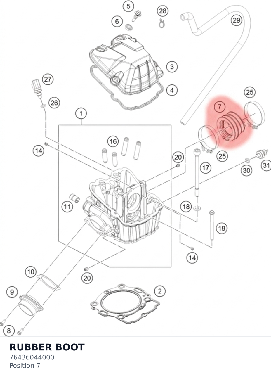 Diagram preview: RUBBER BOOT (76436044000)