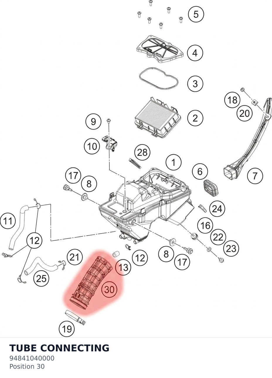 Diagram preview: TUBE CONNECTING (94841040000)