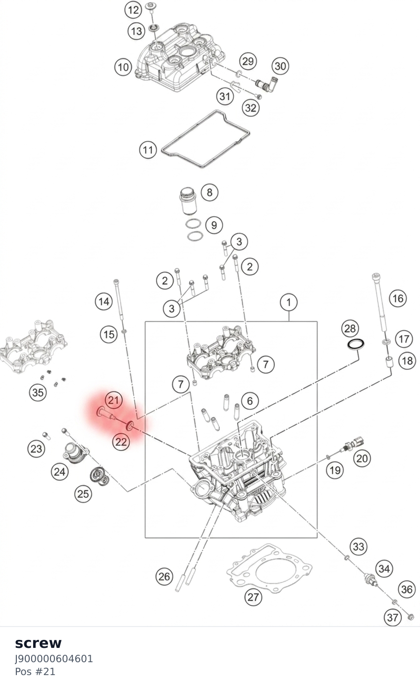 Diagram preview: screw (J900000604601)
