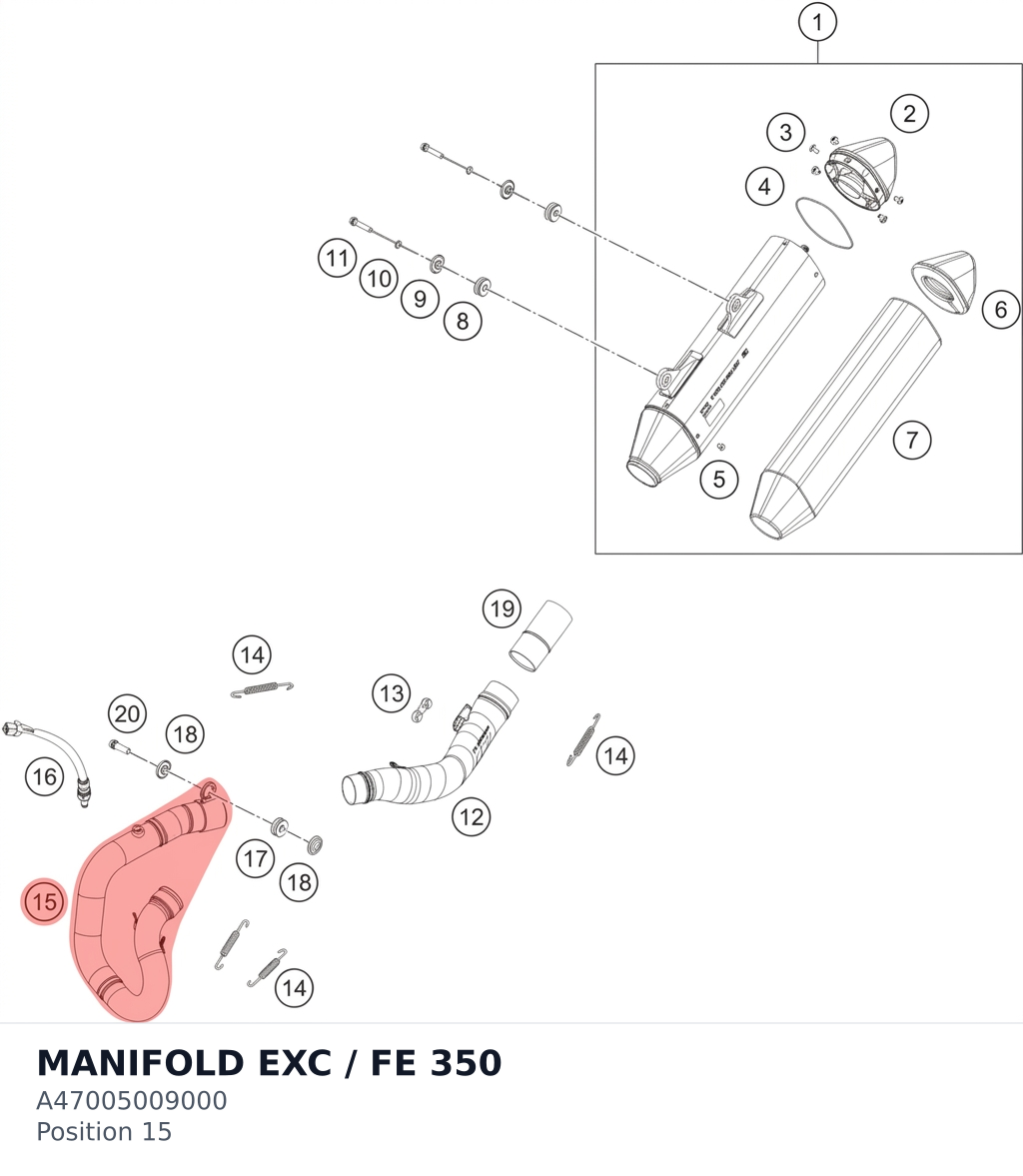 Diagram preview: MANIFOLD EXC / FE 350 (A47005009000)