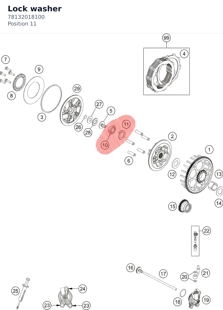 Diagram preview: Lock washer (78132018100)