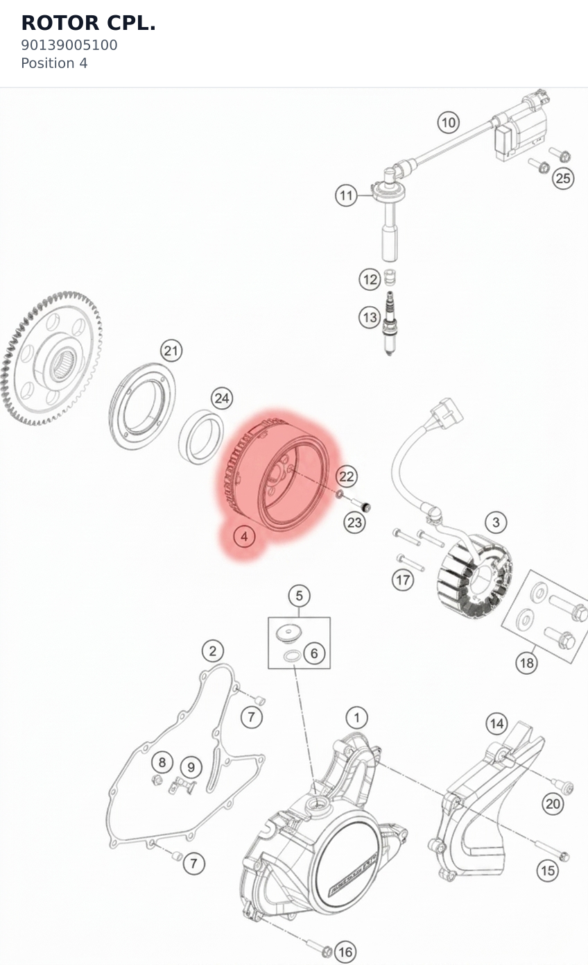 Diagram preview: ROTOR CPL. (90139005100)