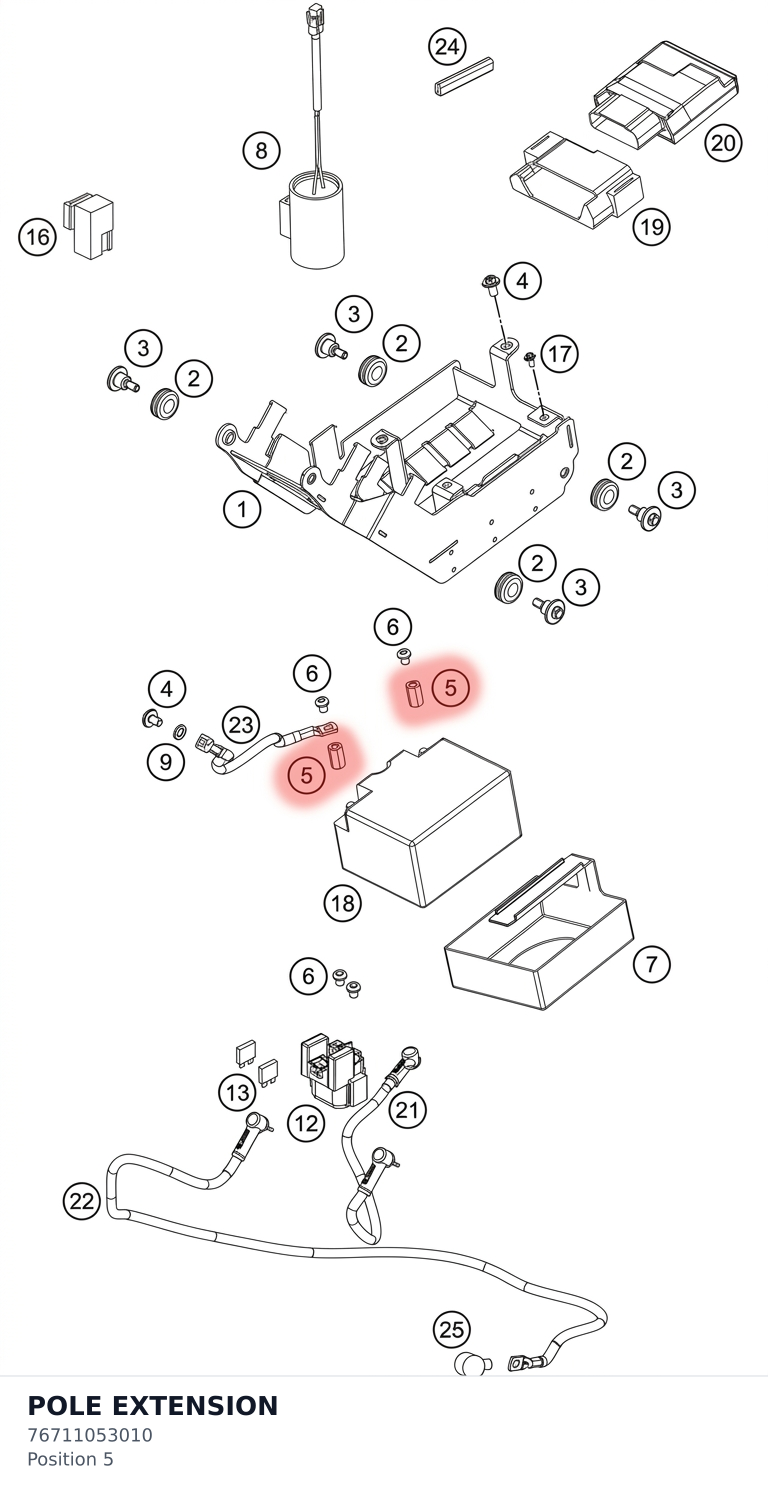 Diagram preview: POLE EXTENSION (76711053010)