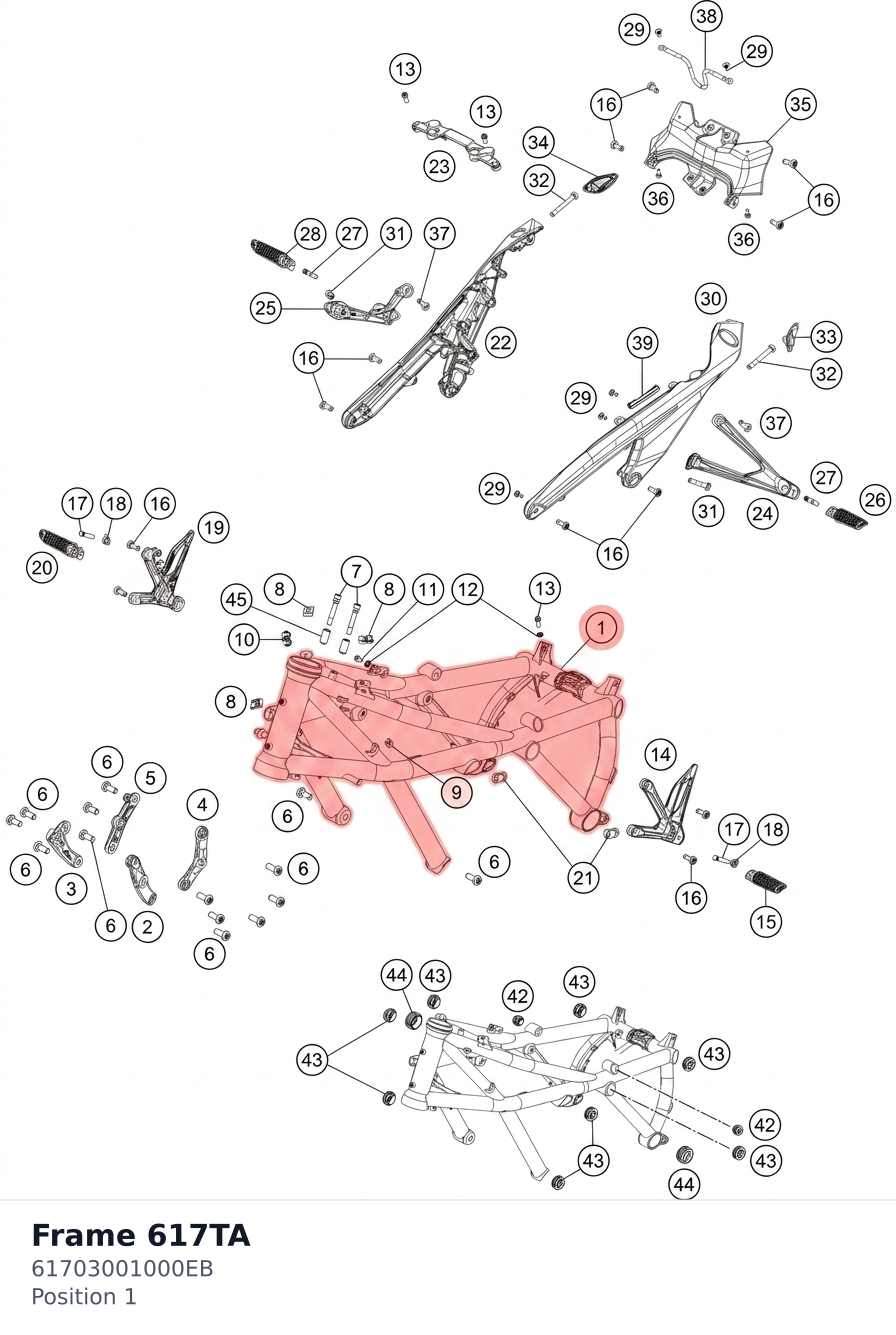 Diagram preview: Frame 617TA (61703001000EB)