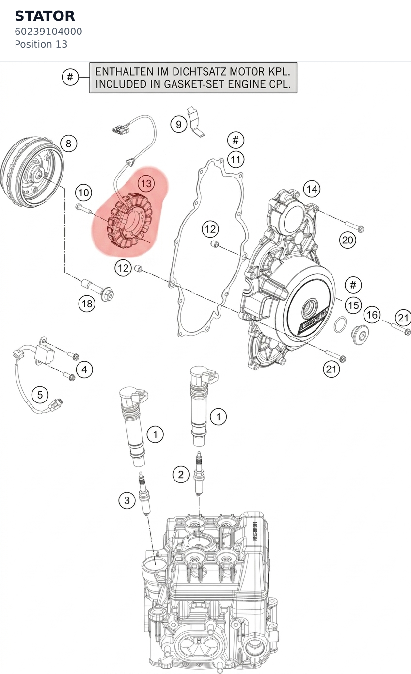 Diagram preview: STATOR (60239104000)