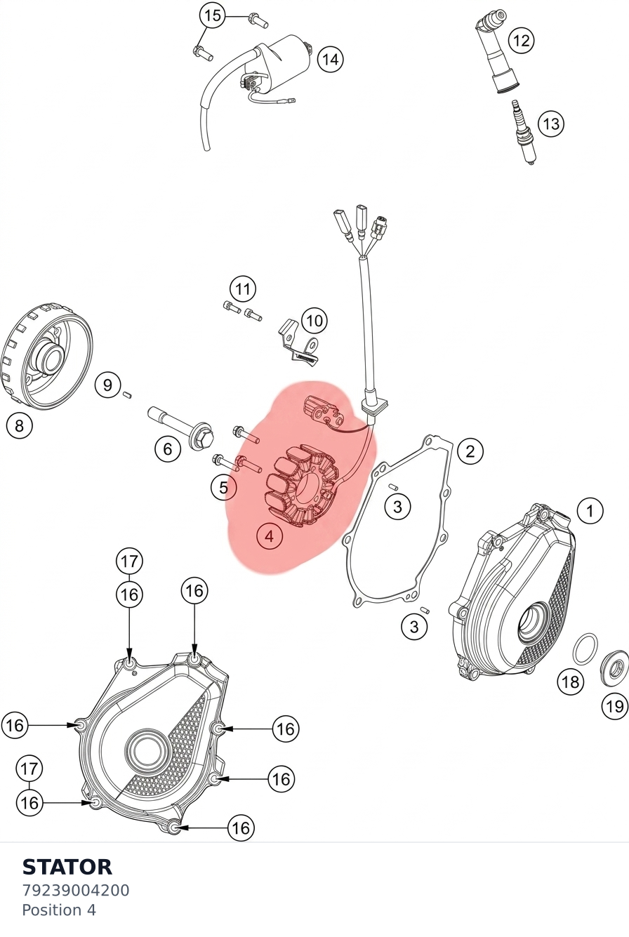 Diagram preview: STATOR (79239004200)