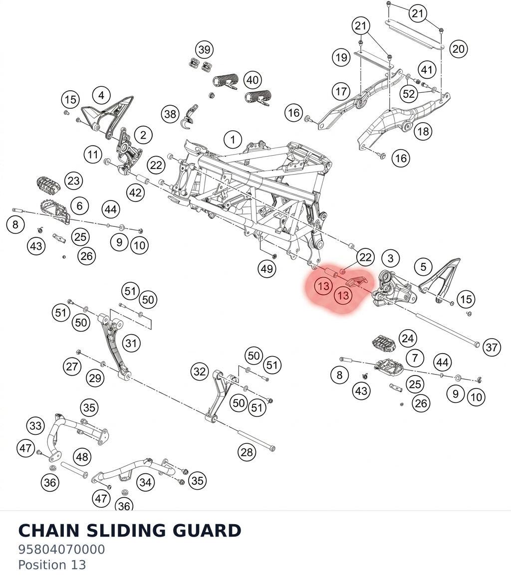 Diagram preview: CHAIN SLIDING GUARD (95804070000)