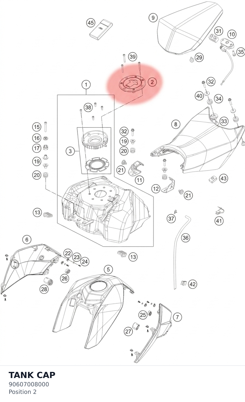 Diagram preview: TANK CAP (90607008000)