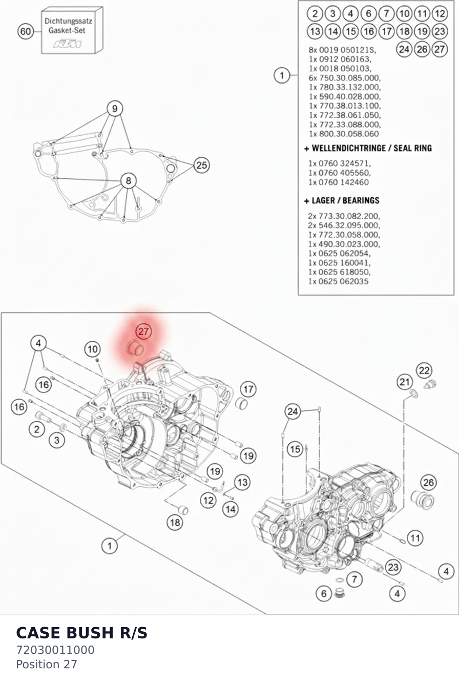 Diagram preview: CASE BUSH R/S (72030011000)